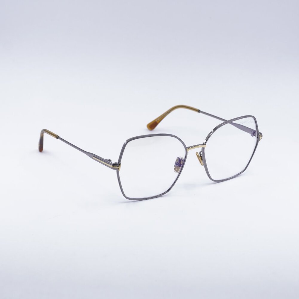 Tom Ford FT5876-B 014 Eyeglasses Ruthenium 56mm Butterfly Frame
